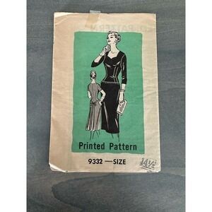Vintage Womens Mail Order Anne Adams Cut Misses Dress Size 14.5 Pattern No 9332